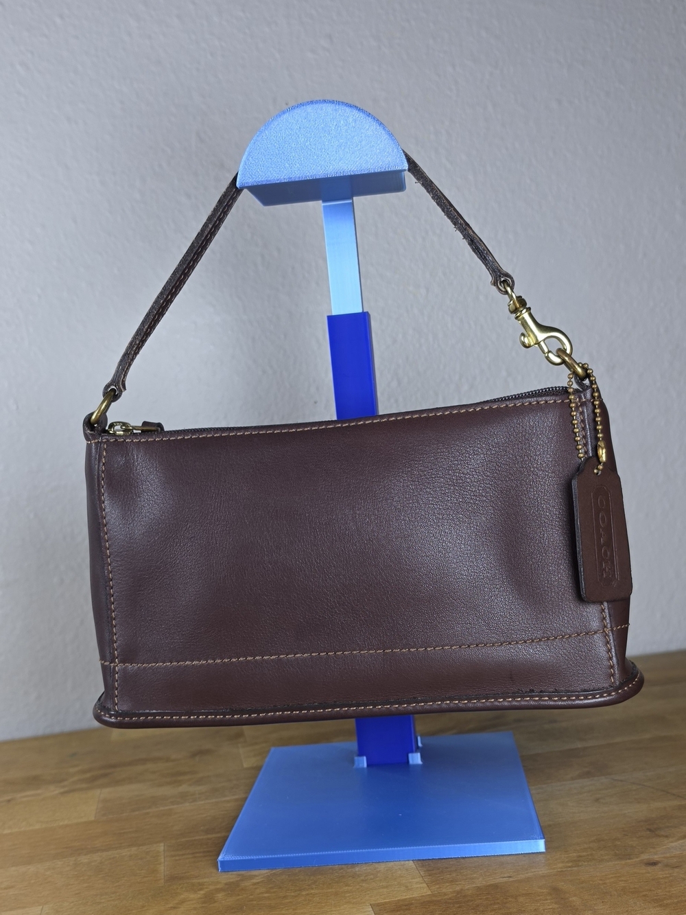Vintage Coach Bleecker Demi 9311 Mahogany Brown Leather USA Shoulder Bag